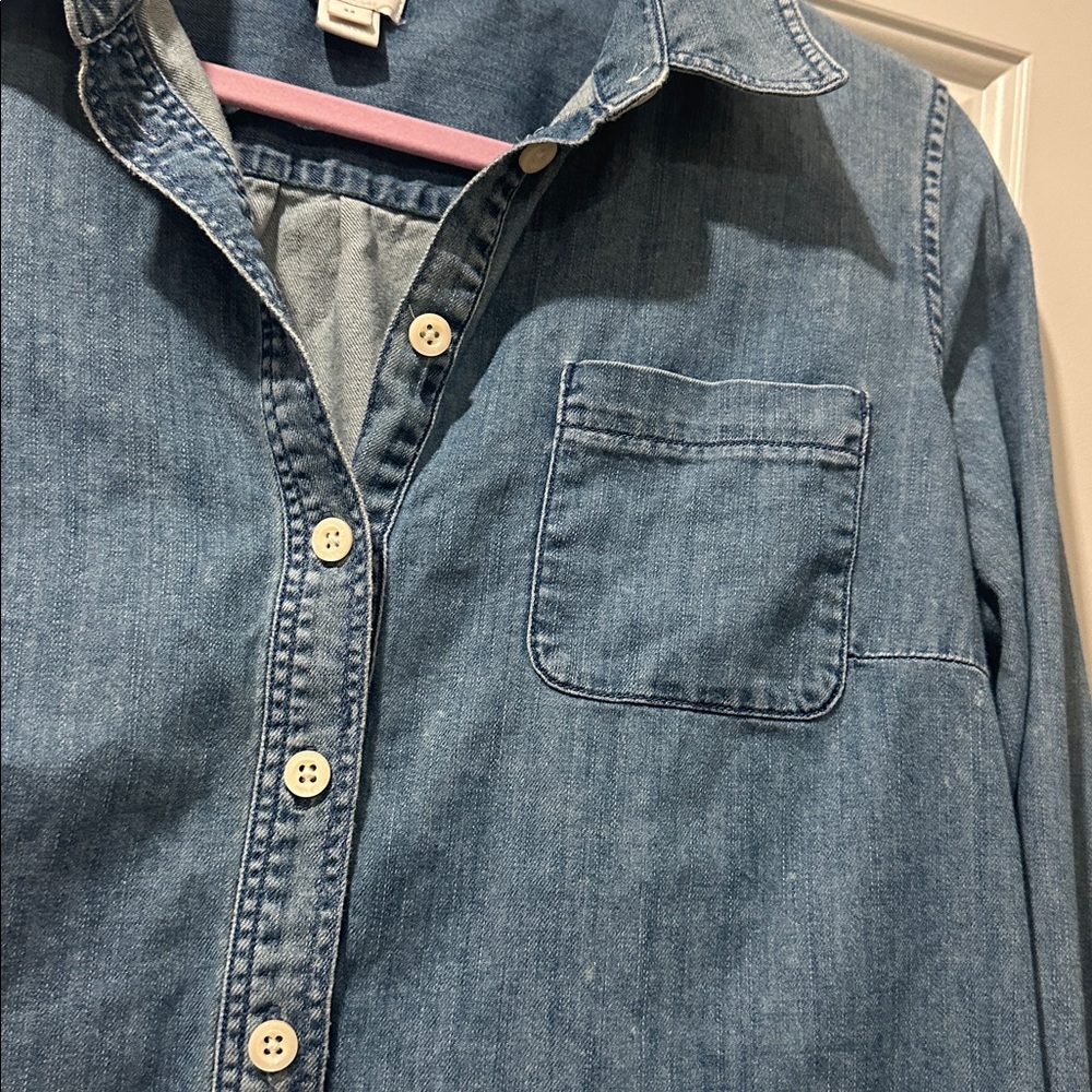 J. Crew Blue Denim  Dress - Picture 3 of 7